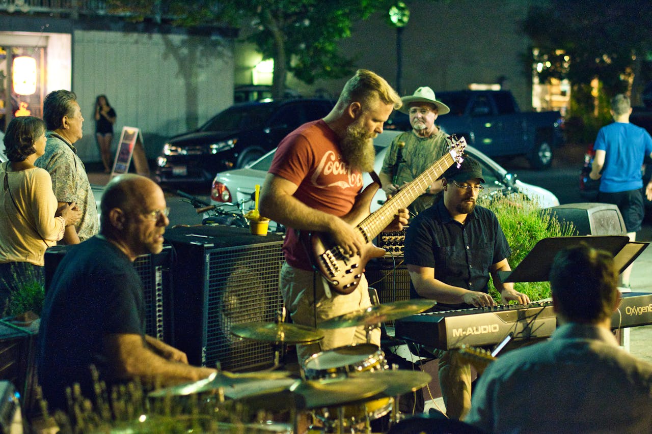 Musicians performing live salsa music at Ball & Chain bar on Calle Ocho