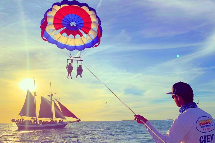 Parasailing over the Historic Key West Seaport photo 2